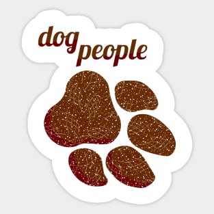 dog people - brown red Sticker